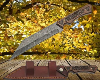 Viking Seax knife HandMade Damascus steel Inspired by viking, Collectibles, Norse  Birthday Anniversary gift