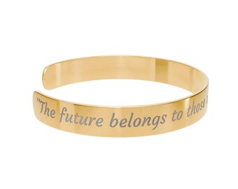 Bracelet Malcom X Quote, bijoux personnalisés gravés