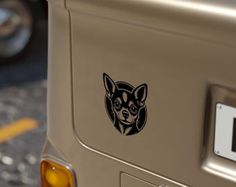Chihuahua Car Decal, Chihuahua Waterproof Outdoor Vinyl Sticker