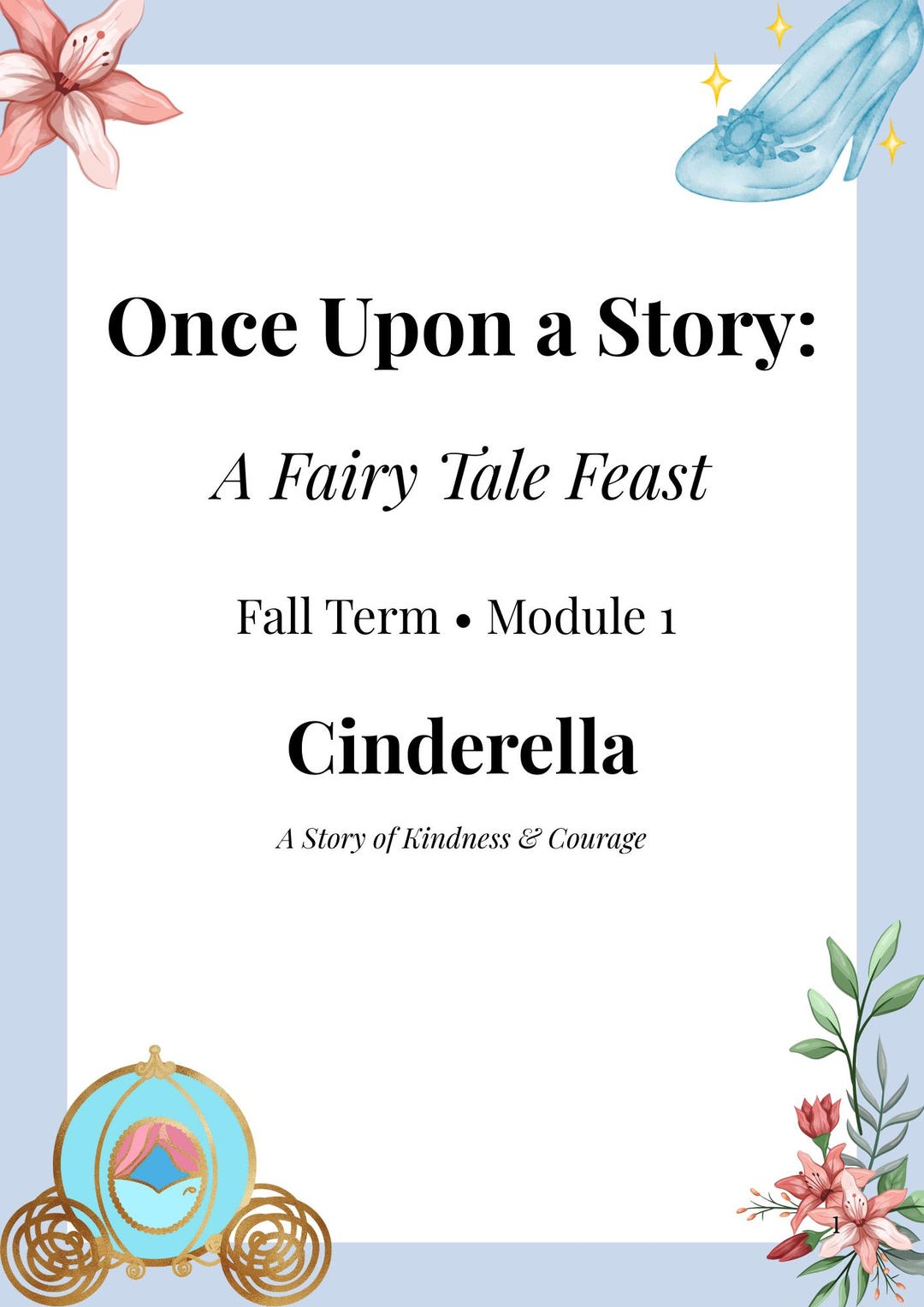 Cinderella Homeschool Unit Study | Charlotte Mason Inspired (PDF) - Etsy