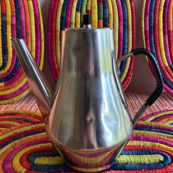 Brodrene Mylius Norway Pewter Teapot, Pewter Coffee Pot, Mid Century Modern Drinks, Mid Century Boho Coffee Pot, Pitcher, Norwegian