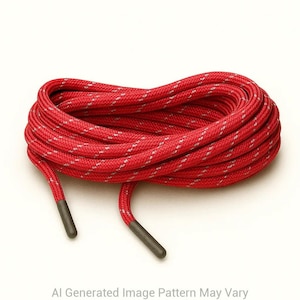 Imperial Red  550 Paracord Reflective Shoelaces  16 Lengths – Handmade in Australia with USA-Made Cord