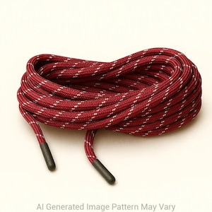 Burgundy  550 Paracord Reflective Shoelaces  16 Lengths – Handmade in Australia with USA-Made Cord