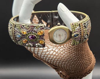 Heidi‎ Daus Swarovski Statement Cuff Watch Heidi Daus Crystal Cuff | Bracelet - Heidi Daus New – Annie  main image 2