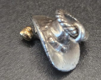Brighton HOWDY OKLAHOMA Cowboy Hat ABC Charm Silver Plated Charm