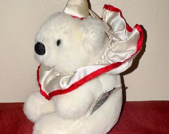 NWT Vintage 1990-tals Russ Berrie "Lil Marshmallow" Cirkusclownbjörn