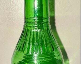 Vintage Forest Green 8" Bottle-Unmarked but Decorative