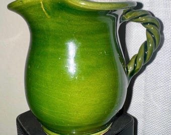 Vintage Green CeramicPitcher, made by Giovanni Saldarelli