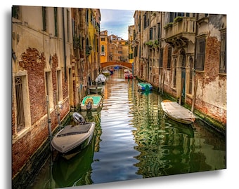 ベネチアの運河建築のプリント – 歴史的なベネチアのヴィンテージ