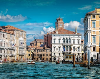 Venice Grand Canal Photography Print, Italy Wall Art, Italian Cityscape Decor, Travel Photography