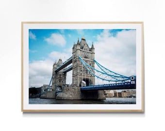 London Tower Bridge Photography Print, UK Landmark Wall Art, London Travel Decor