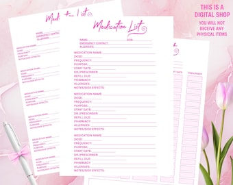 Medical Appointments Tracker Printable | Doctor Visit Log | 3 Page Bundle | A4 Letter PDF | Digital Download | Dr Appointment Tracker PDF