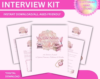 Life-Story Interview Kit | Printable Legacy & Memory Journal | Family History, Photo Pages, Family Tree | Instant Download | Legacy Kit