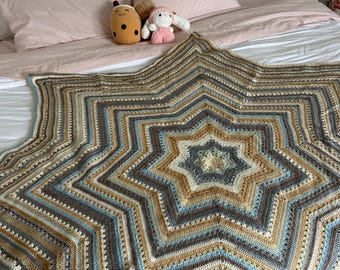 7点編みの星型ブランケット - Etsy 日本