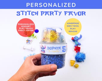 Gepersonaliseerde steekfeestcadeaus, op maat gemaakte goodiebag voor deeg, buitenaardse verjaardagscadeau voor kinderen met namen Ohana