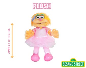 Sesame Street Zoe Ballerina Plush 10 Inch Pink Tutu Dress Soft Stuffed toy Pretend Play & Creative Learning