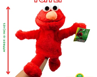 Sesame Street Elmo Hand Puppet – 13" Soft Plush Toy for Kids and Toddlers Pretend Play & Creative Learning