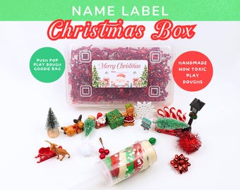 Caja sensorial navideña personalizada, bolsa de regalos navideños para niños, set de plastilina para regalar, detalles para la cesta de Navidad o regalo de Papá Noel