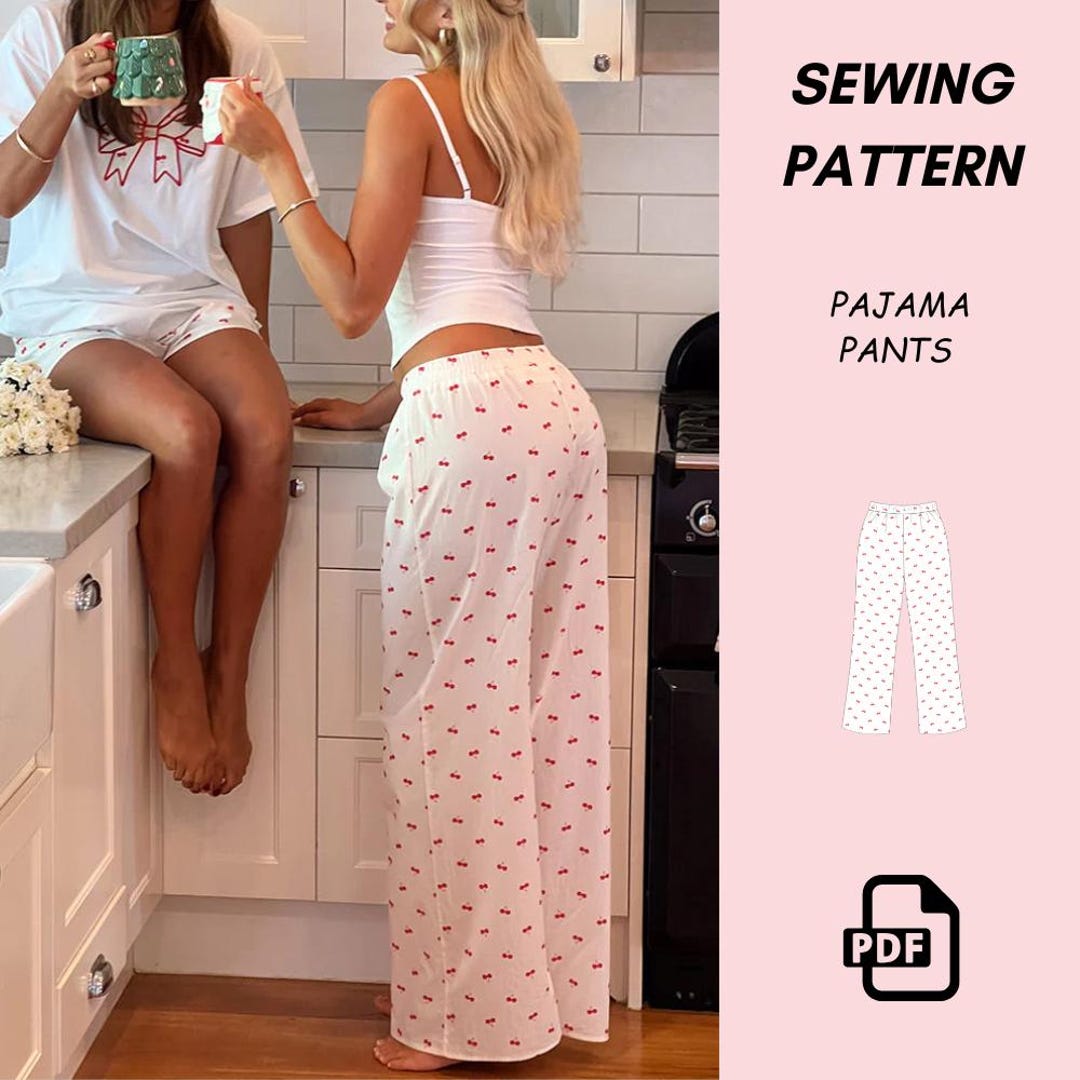 Pajama Pants Sewing Pattern (PDF Download) | Easy Pyjama Pants ...