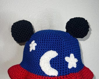Sorcerer mouse crochet bucket hat
