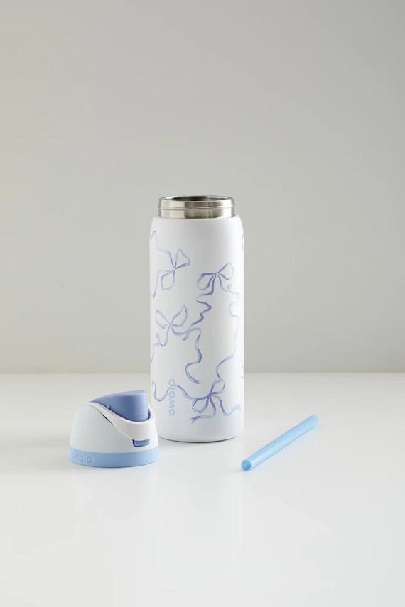 Owala Tied And True Blue Bows 32オンス 水筒 Owala 32oz Water Bottle Tied And True Blue Bows Limited Edition