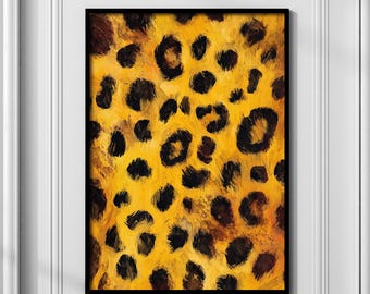 Leopard Print Painting - Animal Print Wall Art - Safari Style Home Décor - Jungle Inspired Artwork - Bold Abstract Animal Pattern