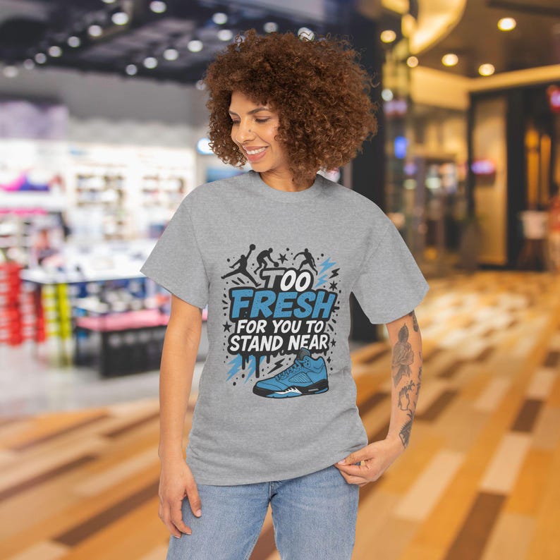 Jordan 5 Unc Graphic Tee, Basketball Shirt, Sports Fan Apparel, Athlete Gift, Unisex T-Shirt image 6