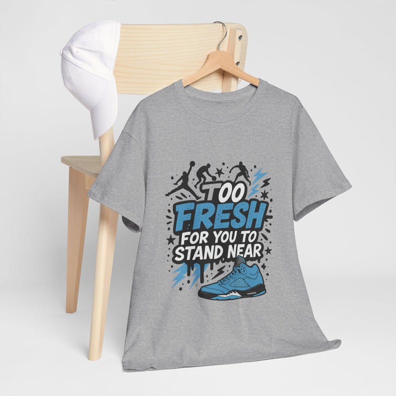 Jordan 5 Unc Graphic Tee, Basketball Shirt, Sports Fan Apparel, Athlete Gift, Unisex T-Shirt image 2