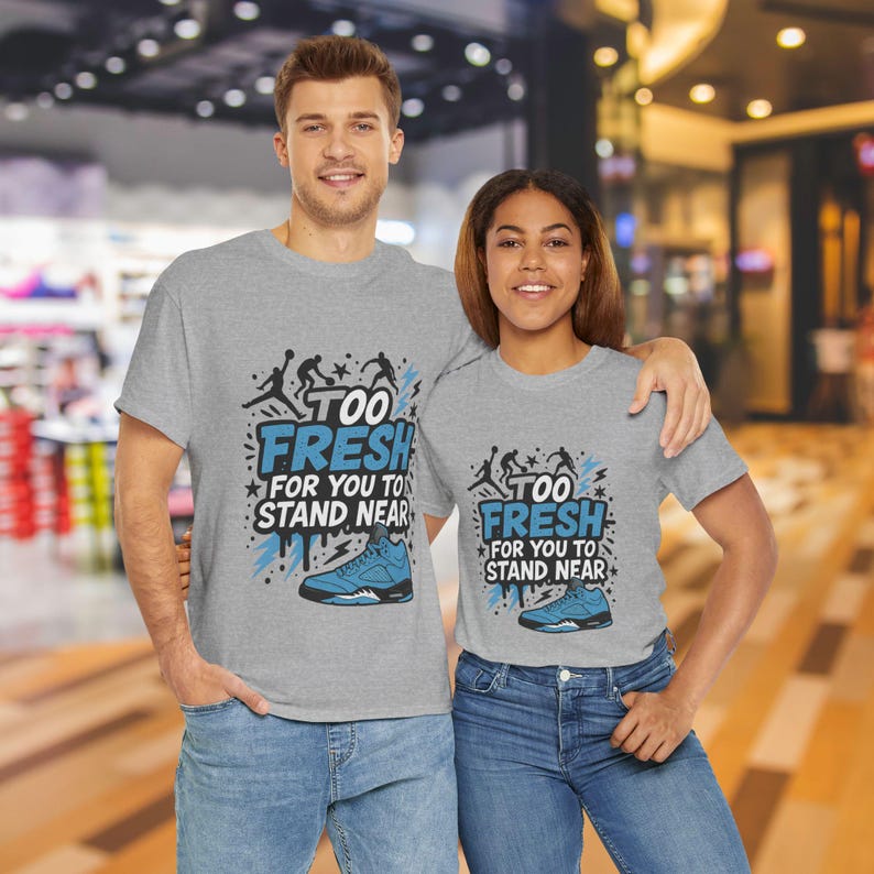 Jordan 5 Unc Graphic Tee, Basketball Shirt, Sports Fan Apparel, Athlete Gift, Unisex T-Shirt image 14