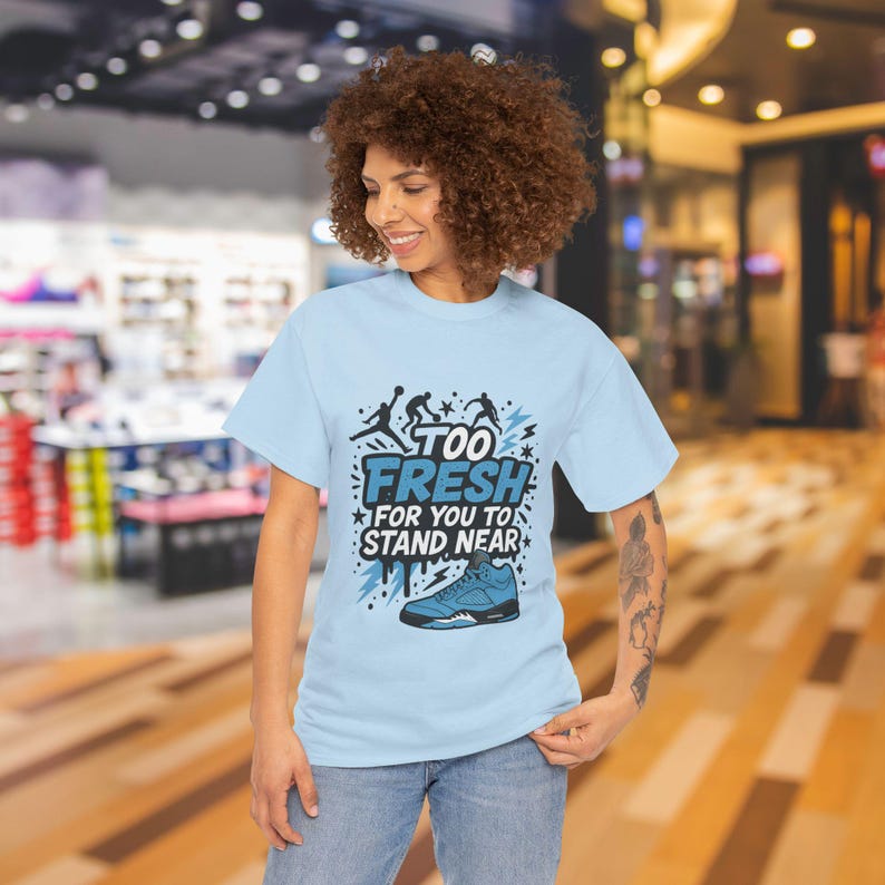 Jordan 5 Unc Graphic Tee, Basketball Shirt, Sports Fan Apparel, Athlete Gift, Unisex T-Shirt image 7