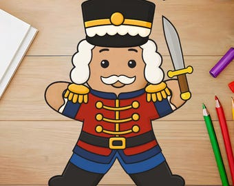 Disguise a Gingerbread Man as Nutcracker | Gingerbread in Disguise Printable | Christmas Activity Crafts for Kids | Instant Download PDF