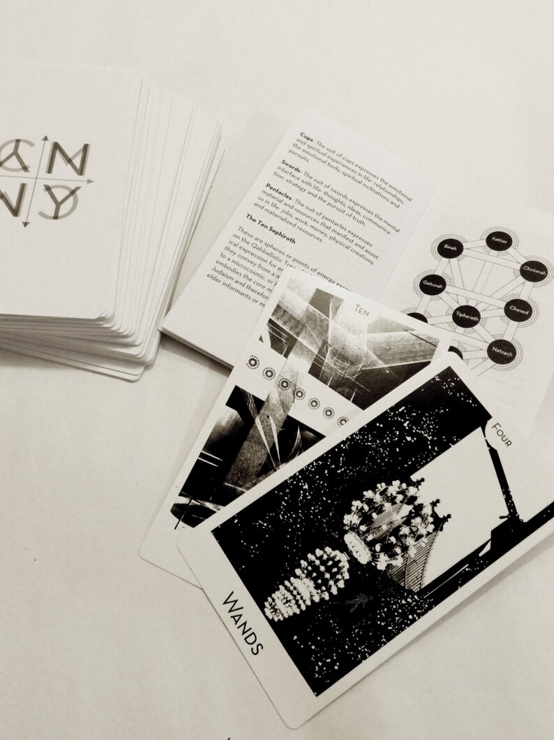 Indie Tarot Card Deck City Mystic Tarot NYC original black Etsy