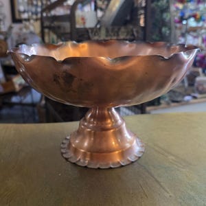 Gregorian Copper 10.5" Pedestal Bowl
