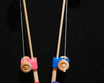 Wooden Toy Fishing Pole With 3 Fish 