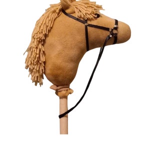 Soft Palomino Stick Horse Buff Mane