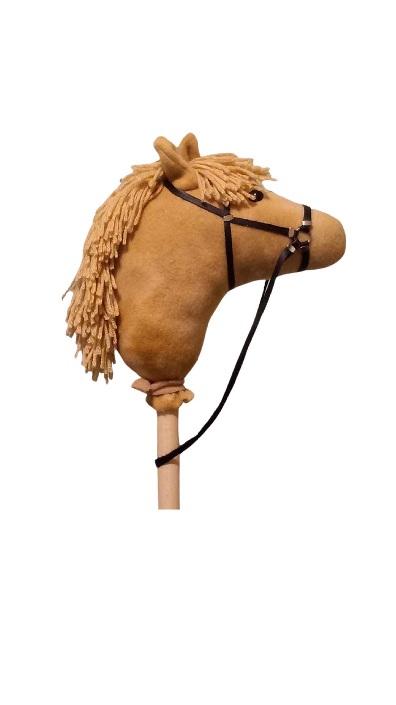 Soft Palomino Stick Horse Buff Mane