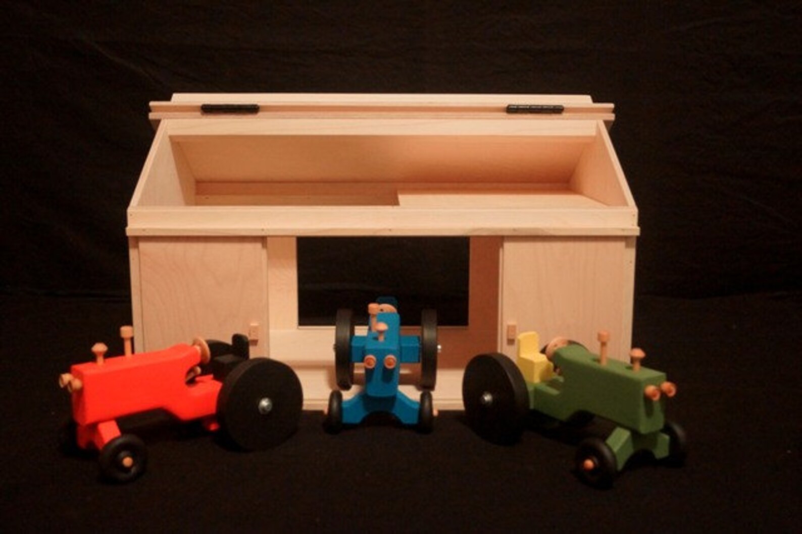 Toy Machine Shed With Tractor Etsy