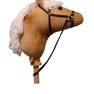 Soft Palomino Stick Horse White Mane