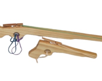 Rubber Band Rifle And Rubber Band Pistol Combo