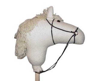 White or Ivory  Handmade Stick Horse