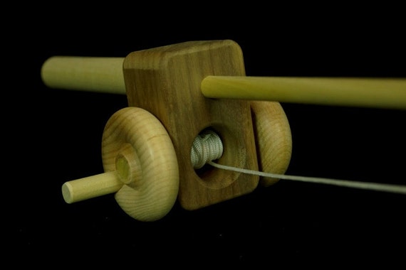 Wooden Toy Fishing Pole With 3 Fish 