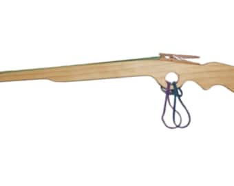 Wooden Toy Rubber Band Rifle