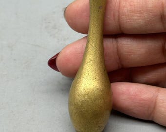 Miniaturowy wazon mosiężny, mały pojemnik na kwiaty na stół, antyczny metalowy wazon na pąki, dekoracja biurka