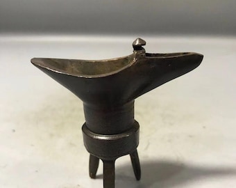 Mini copa de vino Jue de bronce, réplica china antigua, estilo vintage, decoración de escritorio, regalo de colección