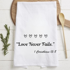 Inspirational Love Quote Tea Towel: Microfiber Kitchen Decor