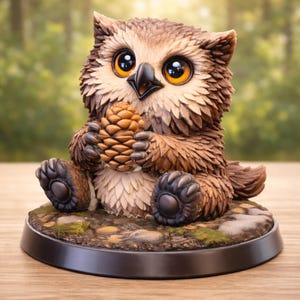 Owlinbear STL for DnD | Fantasy Miniature | 3D Printable OwlBear Creature | RPG Tabletop Gaming