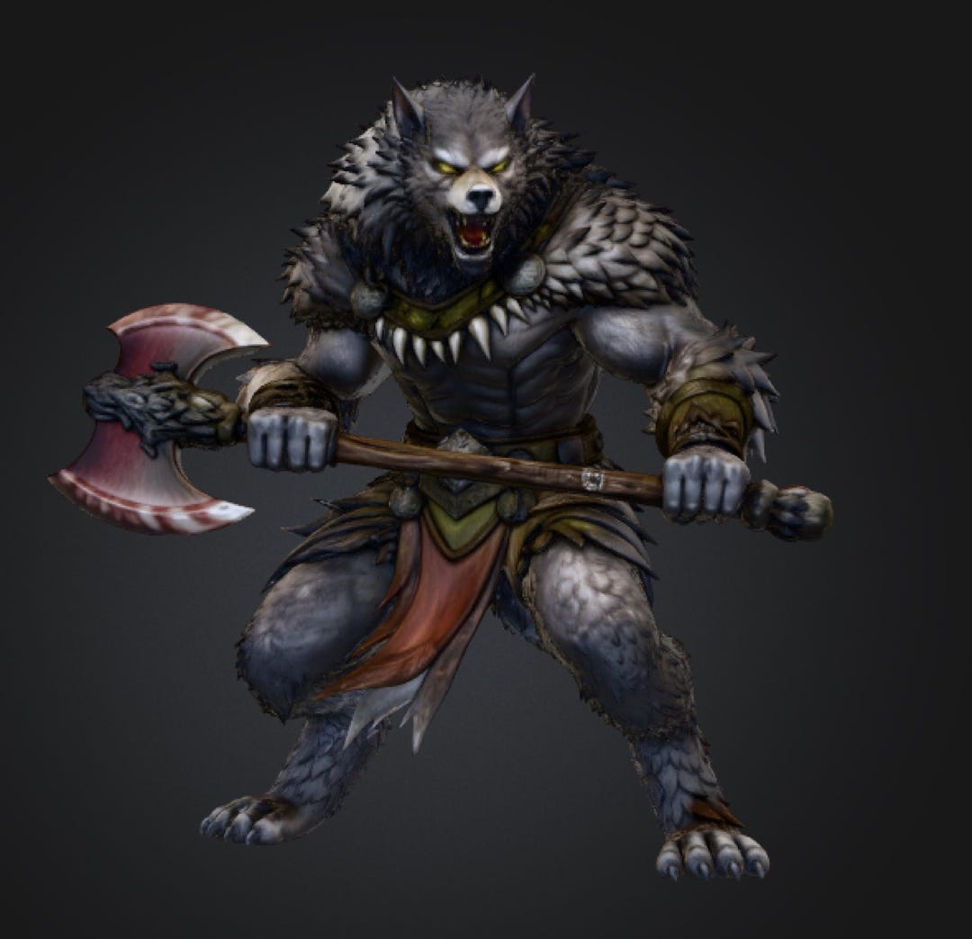 Werewolf Warrior Miniature, Detailed Resin RPG Figurine - Etsy