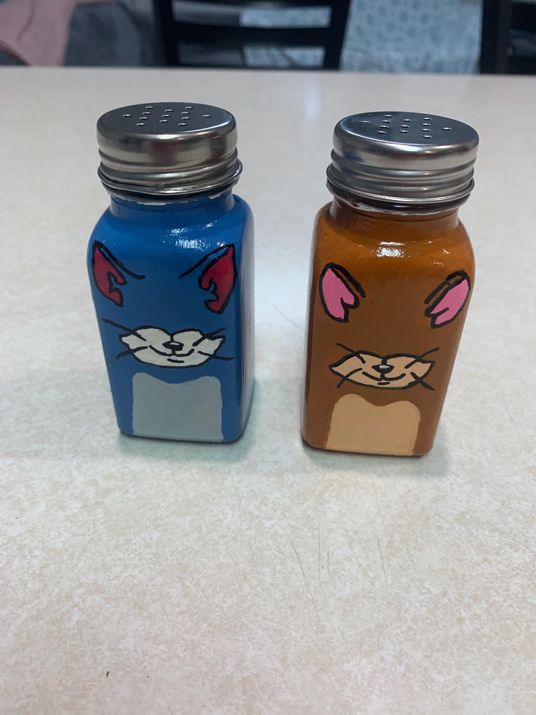 Handpainted Tom and Jerry Salt and Pepper Shakers - Etsy