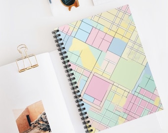 Kawaii Soft Plaid Spiral Notebook | Ruled Journal, Artistic Sketchbook, Christmas Gift Idea, School Supplies, Creative Writing