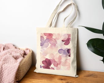 Floating Petal Mist Tote Bag | Floral Spring Tote, Eco-Friendly Shopping Tote, Festival Bag, Daily Essential, Canvas Tote Bag
